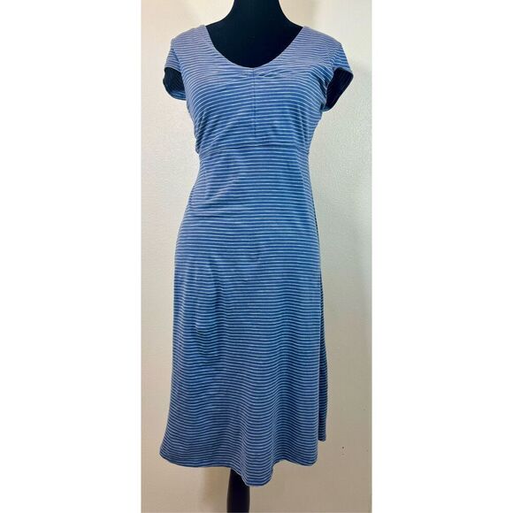 Toad&Co Rosemarie Samba V-Neck A-Line Striped Dress Women's XS - Picture 2 of 8